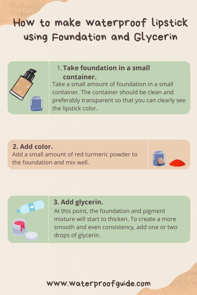 How to Make Waterproof Lipstick Using Foundation and Glycerin (DIY)?