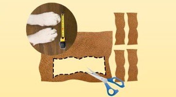 How to make waterproof dog boots - step 1 - Cut the faux leather