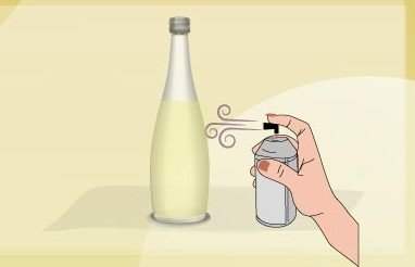 Method 2 - Step 3 - Spray the dye coat on glass bottle